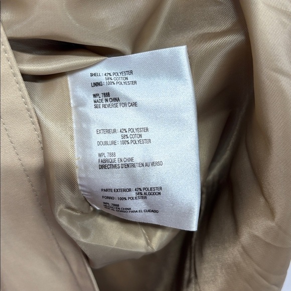 Michael Kors full button up collard belted ginger root trench coat  XL - Picture 13 of 16